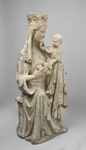 La Vierge assise tenant l'Enfant debout sur son genou, image 8/14
