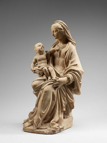 Vierge assise portant l'Enfant sur le bras droit