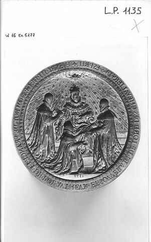 Matrice du sceau de l'ordre du Saint-Esprit : Henri III recevant des chevaliers de l'ordre du Saint-Esprit, image 1/1