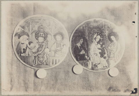 Valve de miroir : Dieu le Père entre saint Jean Baptiste et saint Charlemagne, image 5/5