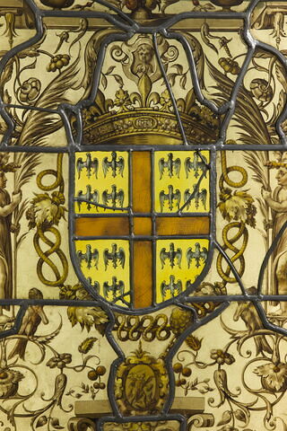 Panneau aux armes du connétable Anne de Montmorency et au chiffre d'Henri II, image 2/2