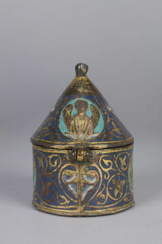 Pyxide à décor de fleurons et d'anges, image 3/5