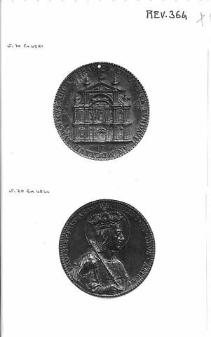 Médaille : Louis IX / façade de l'église Saint-Paul- Saint-Louis