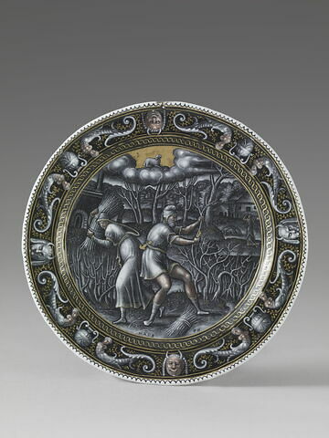 Assiette : Le Mois de mars, d'un ensemble de neuf assiettes, Les Mois (N 1290 à N 1298), image 1/7