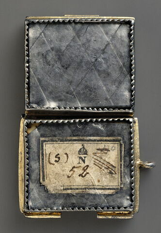Pendentif en forme de diptyque : Annonciation ; saint Christophe, image 2/3