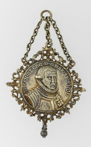 Médaille en pendentif : Jean Georges, margrave de Brandebourg / Elisabeth d'Anhalt
