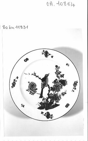 Assiette à décor d'oiseau en porcelaine dure de Meissen, image 1/1