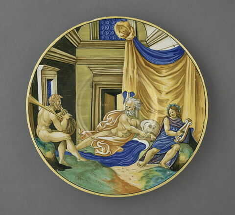 Assiette : Apollon et Marsyas, image 1/2