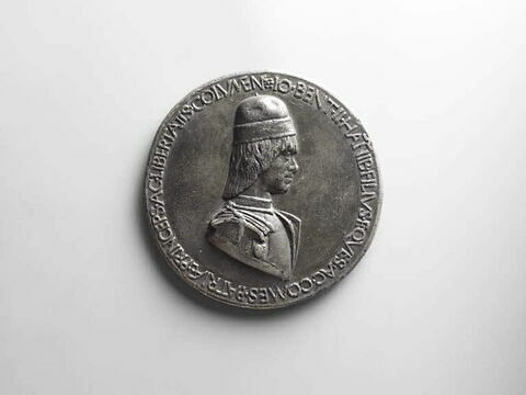 Médaille : Giovanni II Bentivoglio , gouverneur de Bologne (1443-1508) / Bentivoglio à cheval, en armure, image 1/2