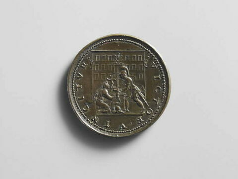 Médaille : Côme Ier de Medicis / guerrier remettant une épée et une croix à un homme agenouillé, image 2/2