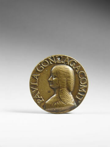 Médaille : Paola Gonzaga / deux femmes au métier à tisser