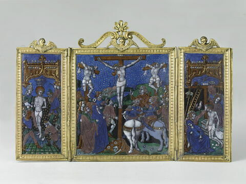 Triptyque : la Crucifixion entre La Flagellation et la Descente de Croix