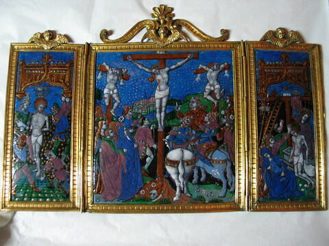 Triptyque : la Crucifixion entre La Flagellation et la Descente de Croix, image 2/11
