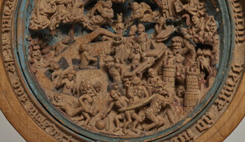 Grain de chapelet ou noix de prière : Dieu dans sa gloire ; le Jugement dernier, image 3/10