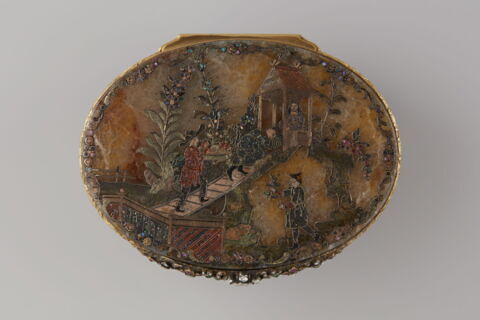 Tabatière ovale : scènes chinoises, image 3/13