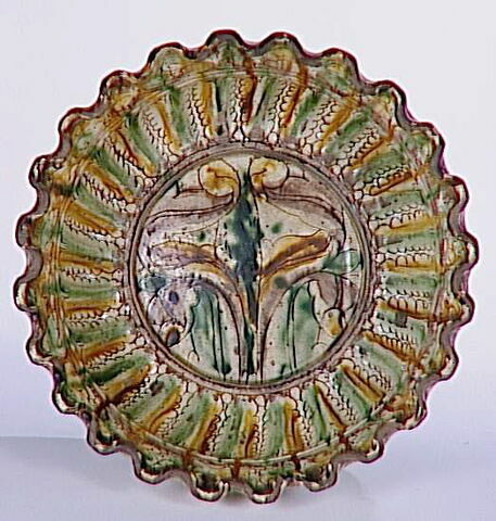 Grande coupe à pied godronnée, image 10/11