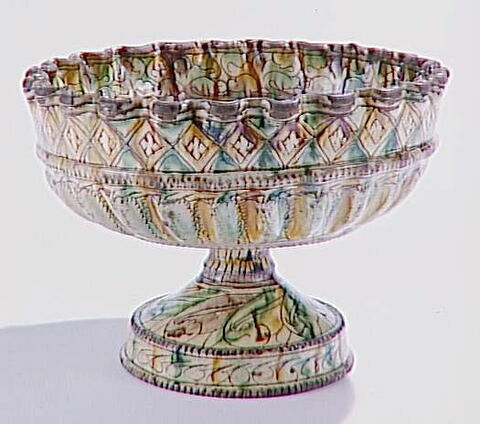 Grande coupe à pied godronnée, image 11/11