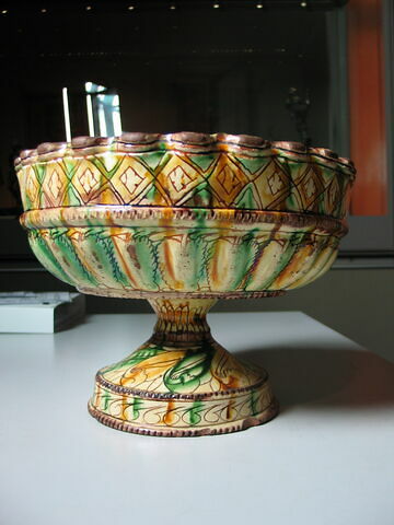 Grande coupe à pied godronnée, image 7/11