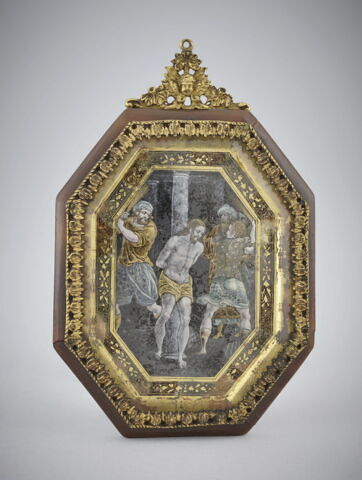 Médaillon octogonal à deux faces : la Flagellation du Christ