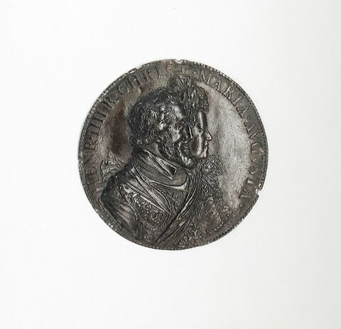 Médaille : bustes accolés d'Henri IV et Marie de Médicis, image 1/2