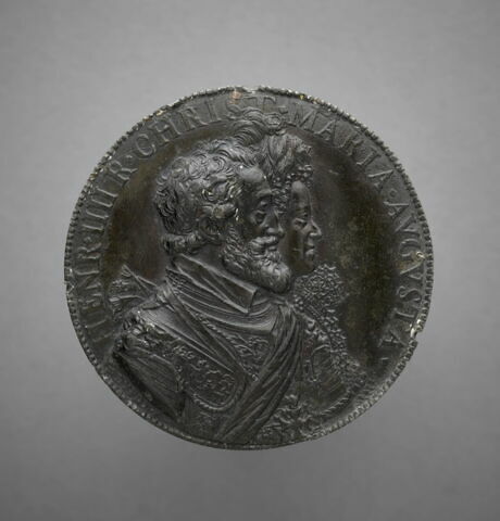 Médaille : bustes accolés d'Henri IV et Marie de Médicis