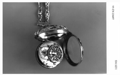Montre ronde assortie d'un breloquier, image 2/6