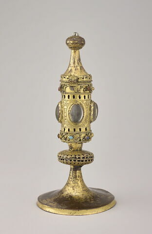 Petit reliquaire à monstrance cylindrique, image 3/9