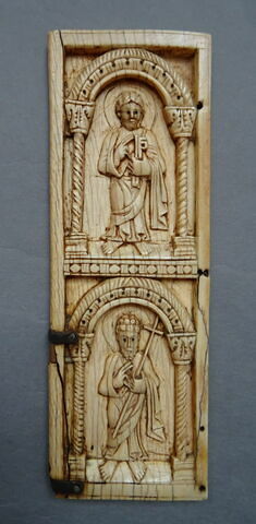 Triptyque en ivoire : Ascension. Saints., image 9/12