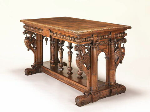 Table à éventail à décor de chimères, image 10/12