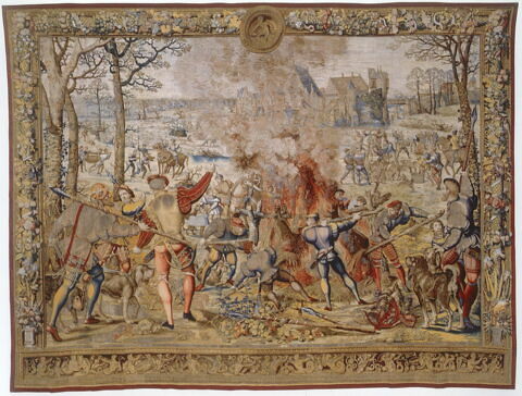 Le mois de janvier ou Le signe du verseau ou La flambée du sanglier, de la tenture dite des Chasses de Maximilien