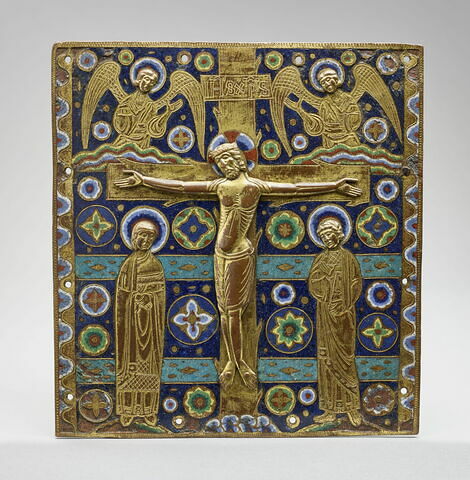 Plaque de la caisse d'un tabernacle : Crucifixion