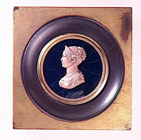 Médaillon avec profil de l'impératrice Marie-Louise, encadré, image 1/2