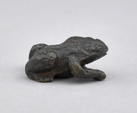 Statuette : petite grenouille au naturel, image 1/4