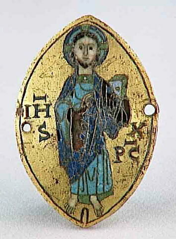 Plaque en forme de navette : Christ bénissant, image 1/1