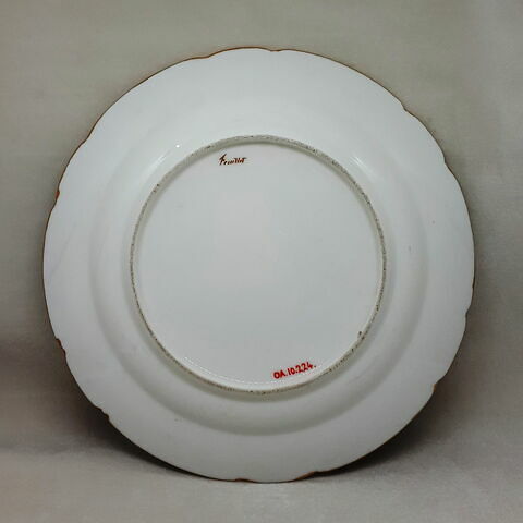 Assiette à l'Euplectes Afra et à l'aster atticus, d'un ensemble (OA 10222 - OA 10225), image 2/2