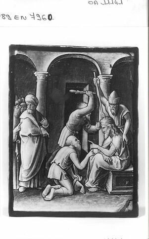 Plaque : Le Couronnement d'épines, d'une série de dix "La Passion du Christ" (OA 11134 à OA 11143)