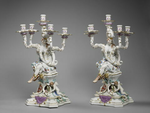 Candélabre en porcelaine dure, d'une paire (OA 11147), image 3/6