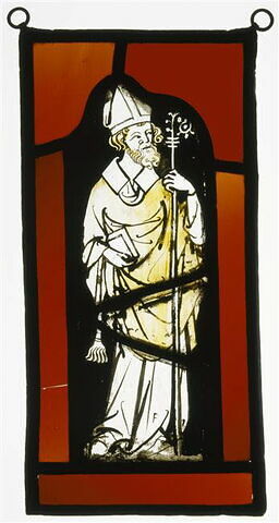 Panneau d'un ensemble de trois : un saint évêque