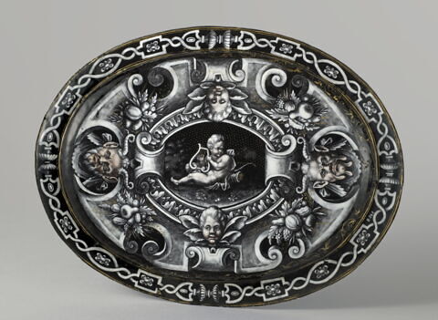 Plat ovale : Apollon sur le mont Parnasse, image 3/3