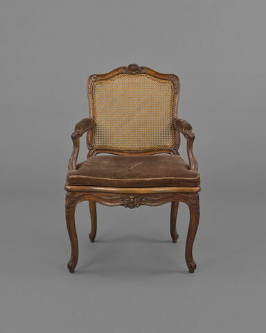 Paire de fauteuils cannés d'époque Louis XV