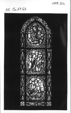 Vitrail : fenêtre complète se composant de 10 pièces illustrant des scènes de la vie de saint Blaise, image 2/22