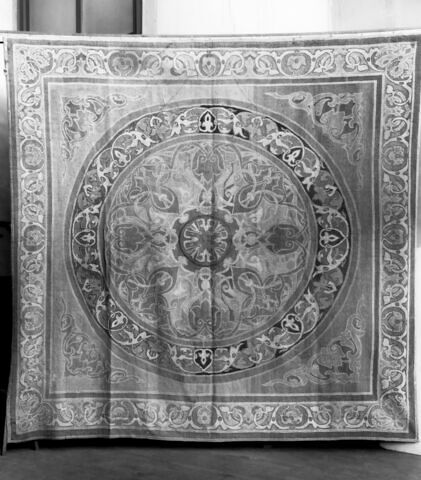 Tapis velours carré à grande rosace centrale, image 8/8