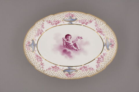 Compotier ovale sans pied, d'une paire (R 498), image 3/3