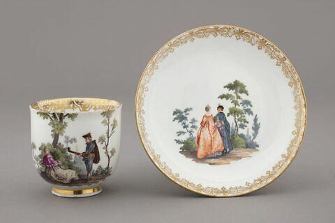Tasse et soucoupe d'un service composé de sept pièces (R 988 à R 994), image 3/6