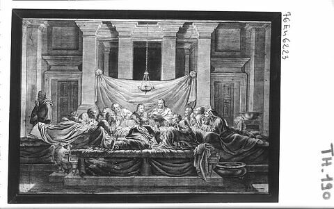 Panneau d'une porte (TH 188-193) : l'Eucharistie