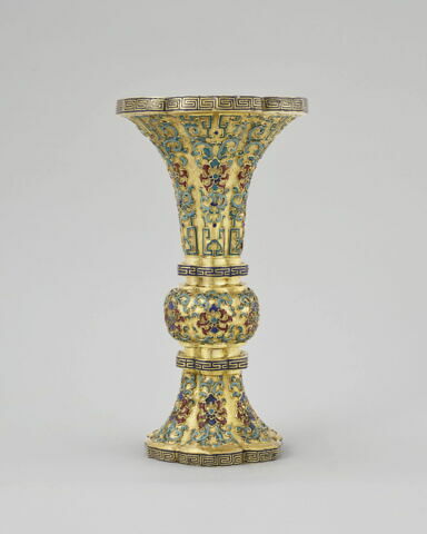 Vase gu à six lobes