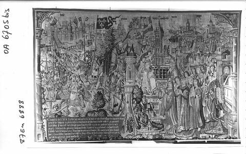 Louis XI levant le siège de Dole en 1477 de la tenture de saint Anatoile de Salins, image 5/9