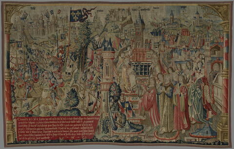 Louis XI levant le siège de Dole en 1477 de la tenture de saint Anatoile de Salins