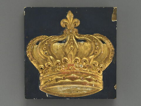 Carreau carré : Couronne royale fleurdelysée, image 1/2