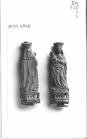 Deux statuettes : Vierge à l'enfant